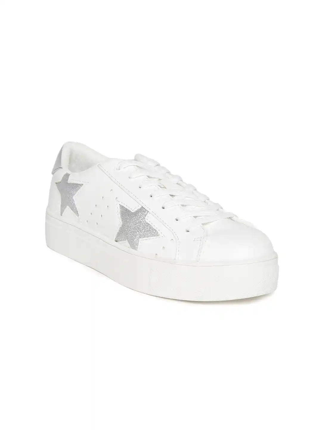 Buy Madden Girl by Steve Madden Women Off-White Perforated Star