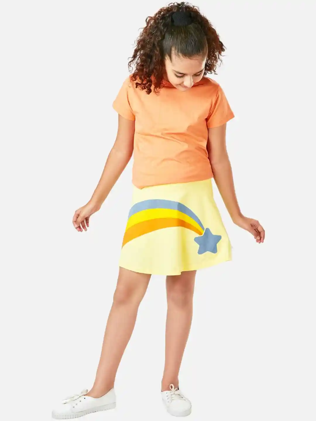 Buy You Got Plan B Girls Graphic Printed Pure Cotton Skater Skirt