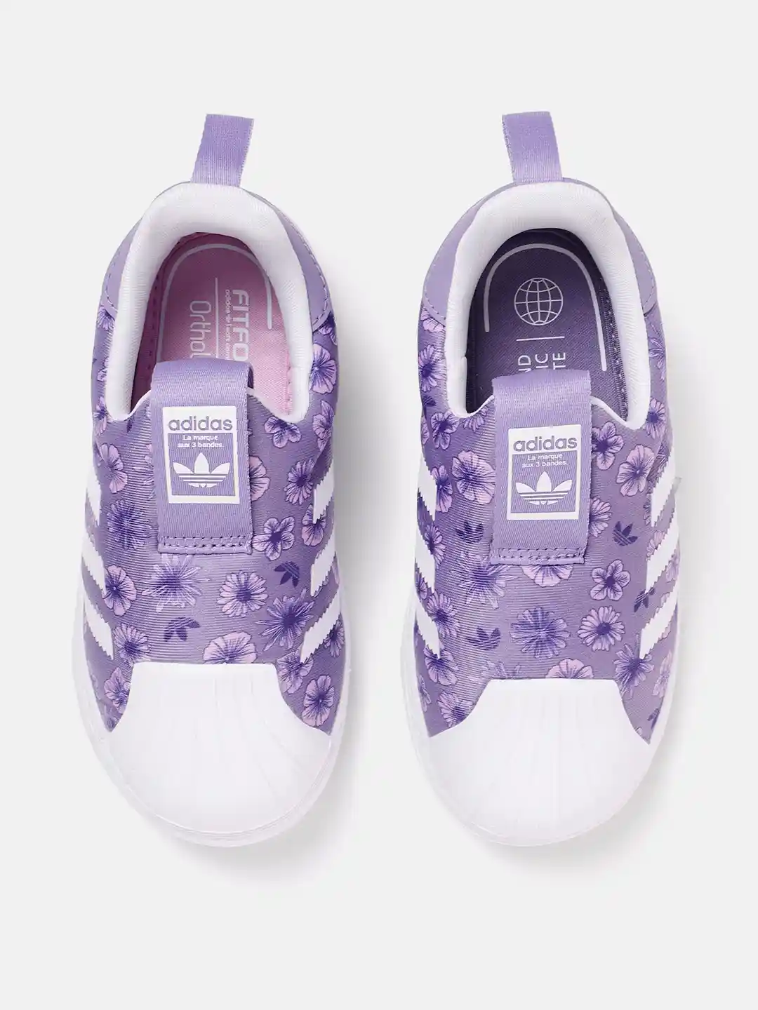Athletic Shoes Adidas Superstar White Purple ADIDAS Originals Kids