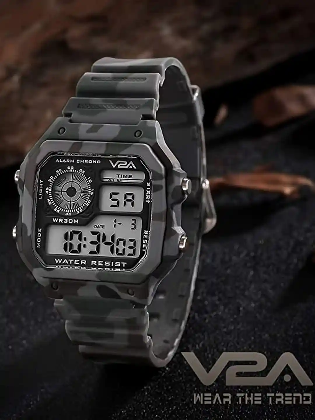 Wrist Watch V2a Sports Watch V2A Men Multi-Function LED Display