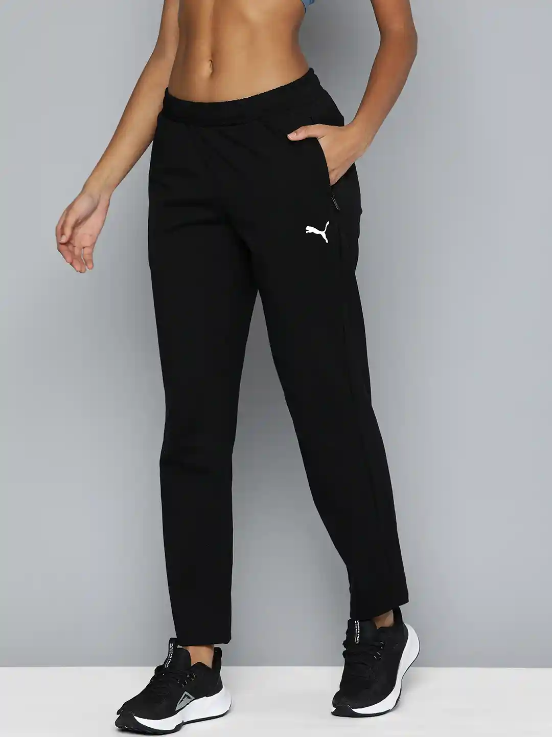 Buy Puma Women Zippered Jersey Pure Cotton Solid Regular Fit Sweat