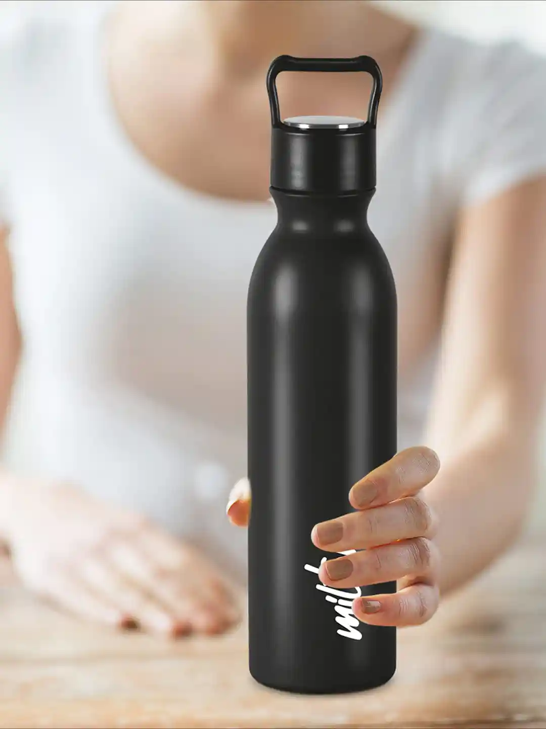 Buy Milton Alice 1000 Black Thermosteel Bottle L Water Bottle
