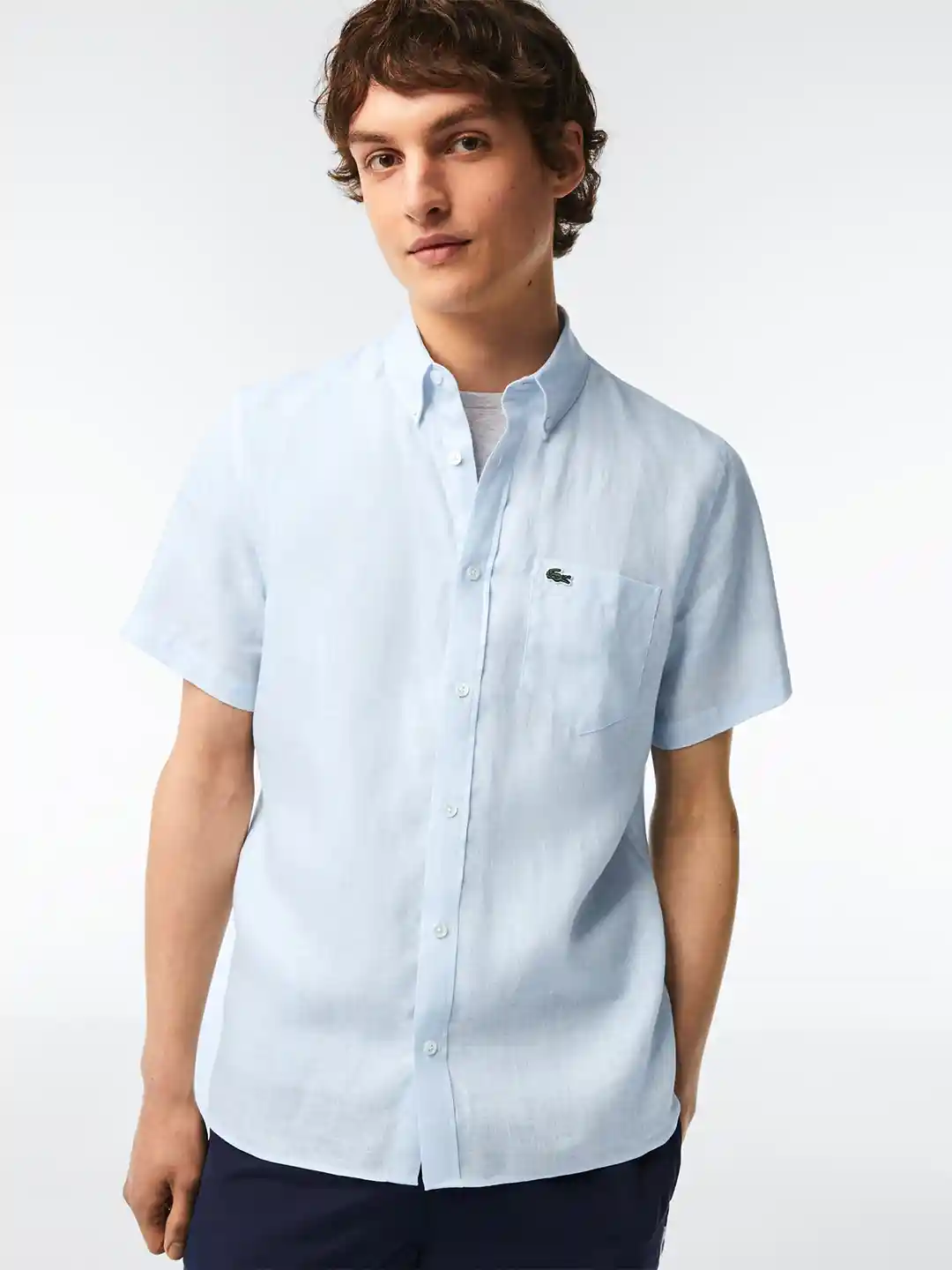 Buy Lacoste Modern Casual Pure Linen Shirt Shirts for Men