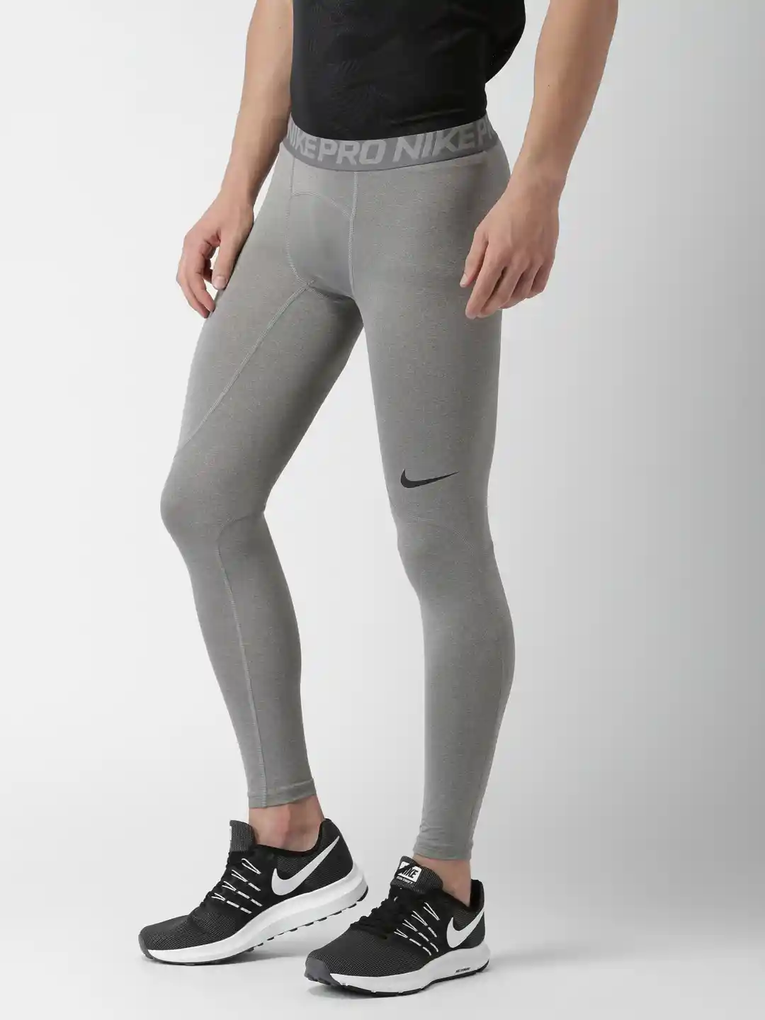 Buy Nike Grey AS M NP Compression Tights Tights for Men 2187593