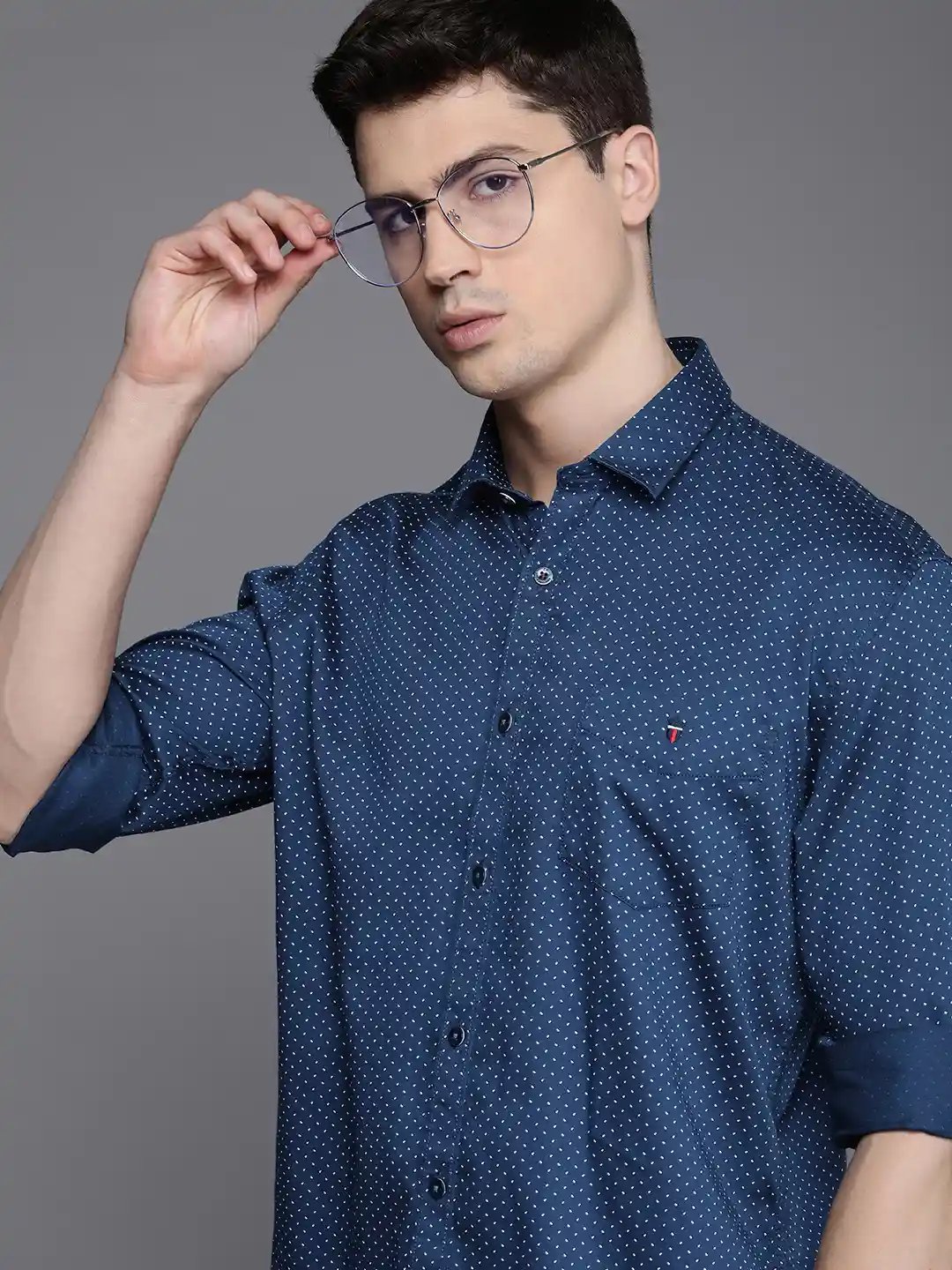 Buy Louis Philippe Sport Pure Cotton Slim Fit Printed Casual Shirt