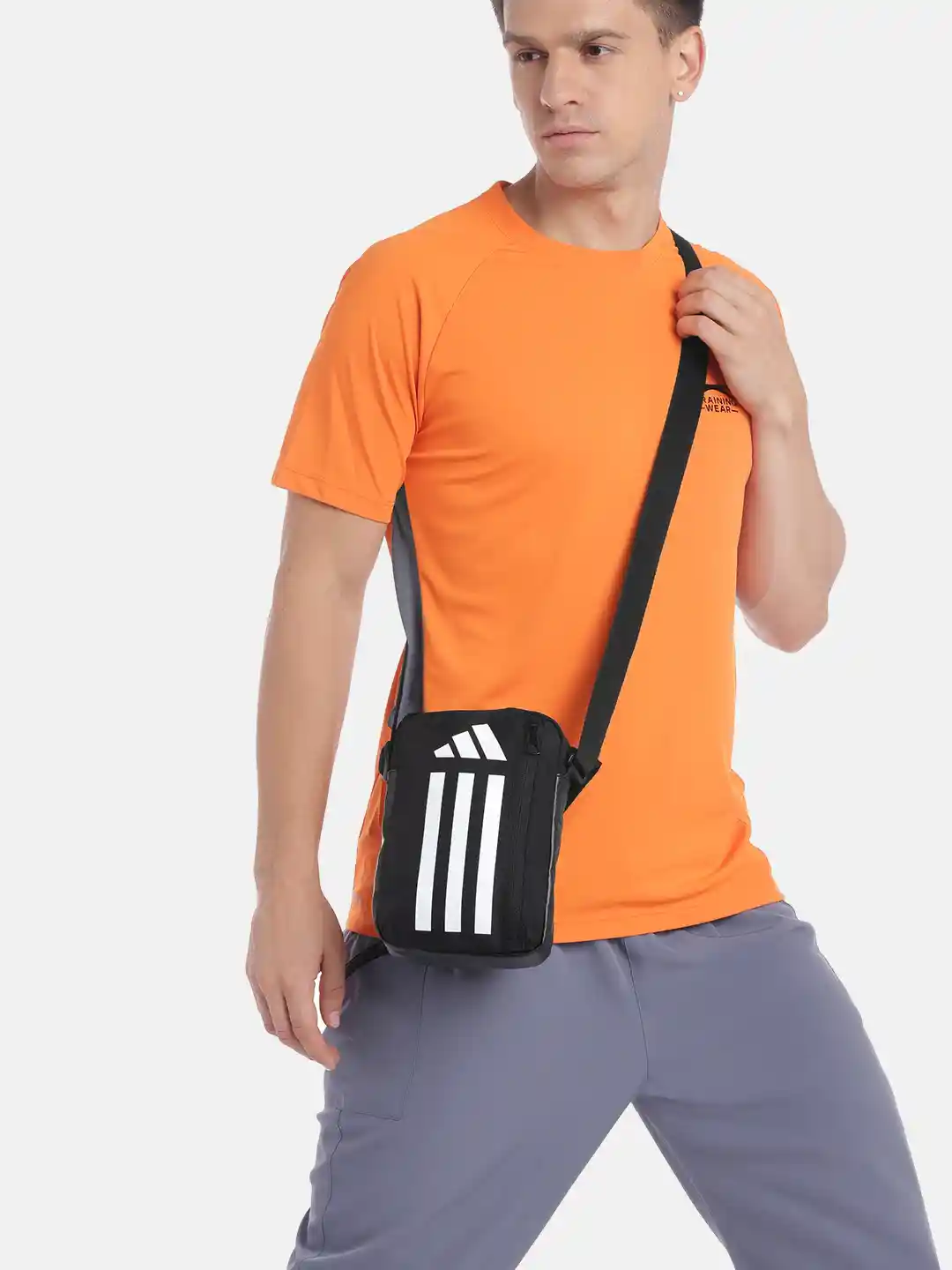 Buy ADIDAS Unisex Brand Logo Print Essentials Training Messenger
