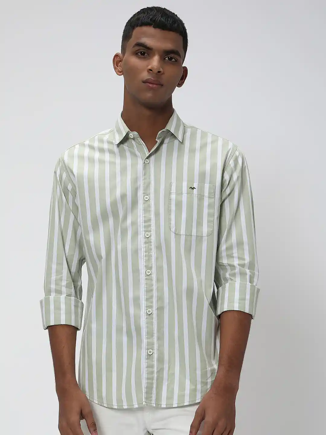 Buy Mufti Plus Size Striped Cotton Casual Shirt Shirts for Men