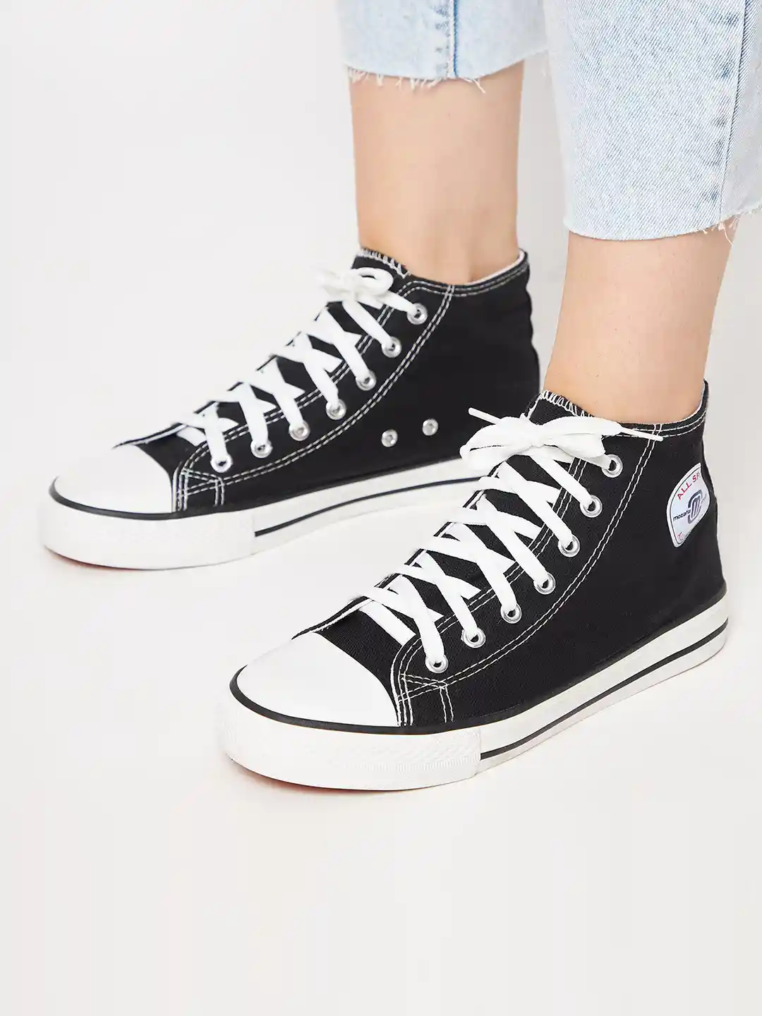 Ubuy Womens Black Canvas Shoes Obtaom Women's Canvas Fashion Sneakers Cute  Low Top Shoes India