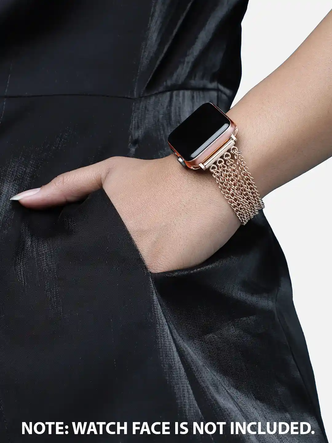 Buy HAUTE SAUCE Women Rose Gold-Plated Embellished Apple Watch