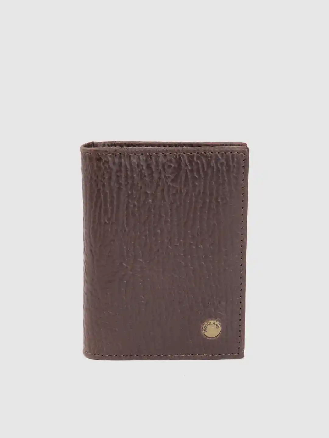 Buy Woodland Men Abstract Textured Leather Two Fold Wallet