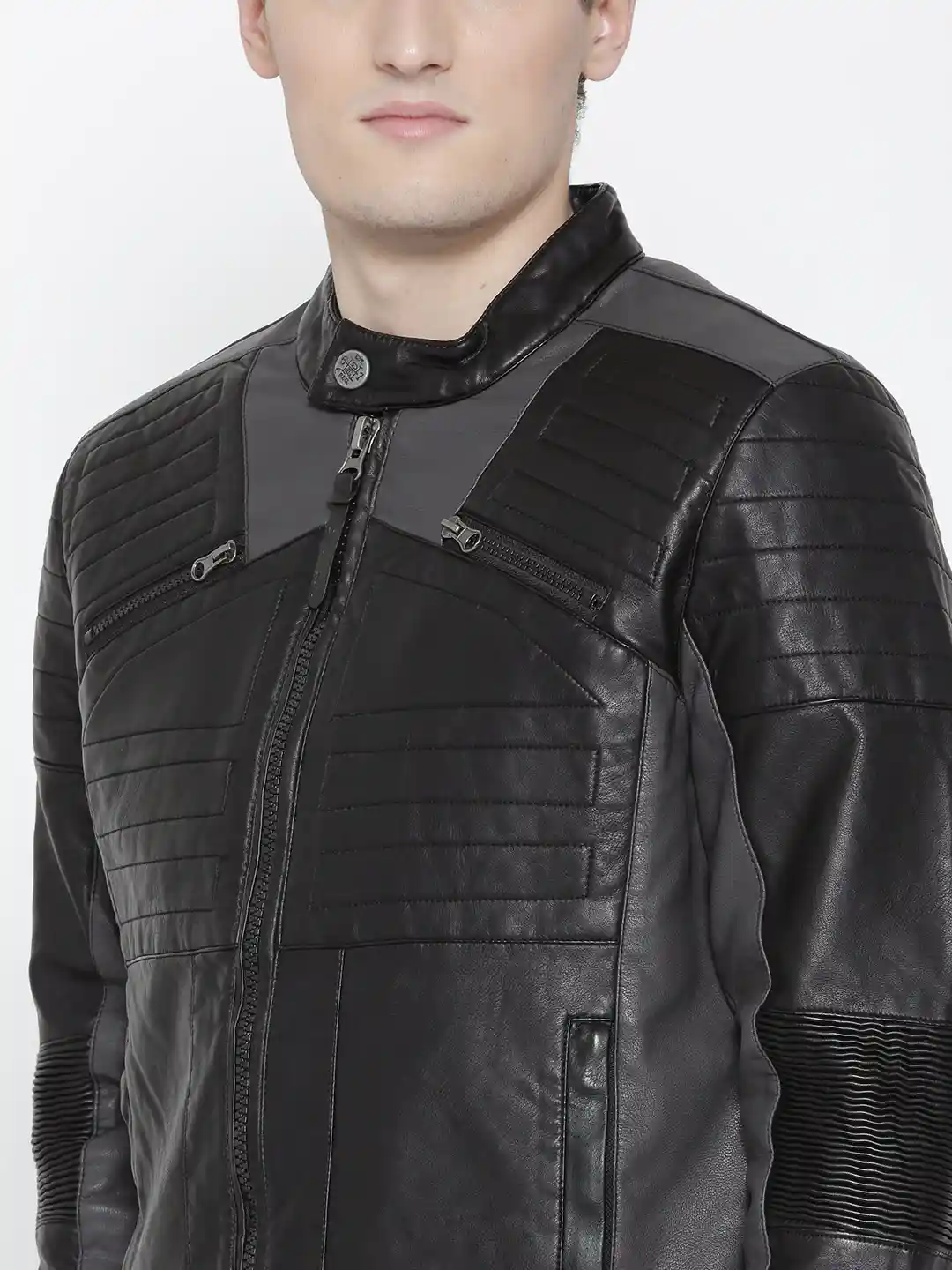 Buy Ed Hardy Men Black Solid Biker Jacket - Jackets for Men