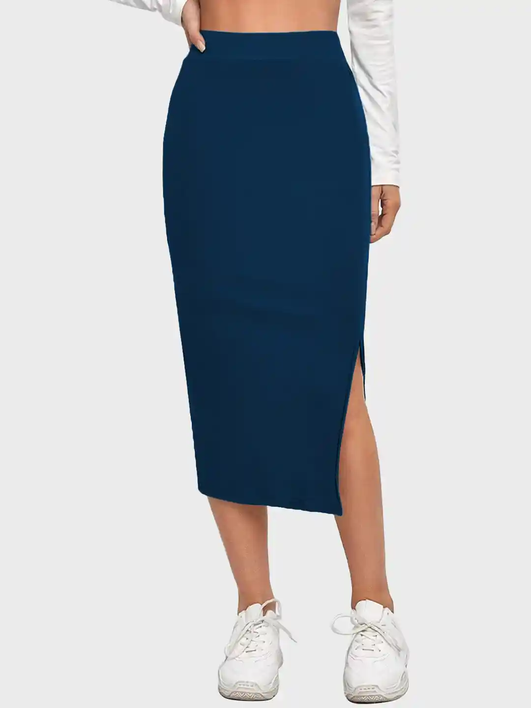 Midi Skirt High Waisted Pencil Skirts Below The Knee Buy BUY NEW