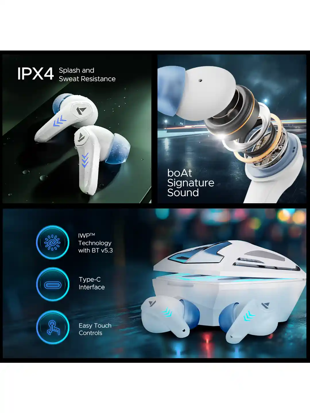 Buy boAt Immortal 131 TWS Earbuds w/ 40H Playtime, Quad Mics w