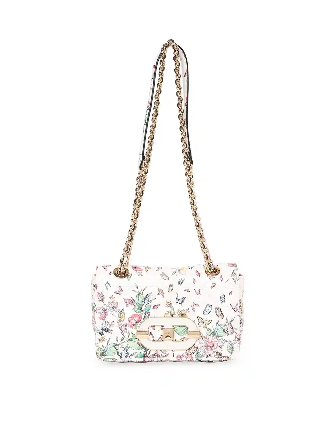 Buy ALDO Floral Printed Structured Sling Bag With Quilted