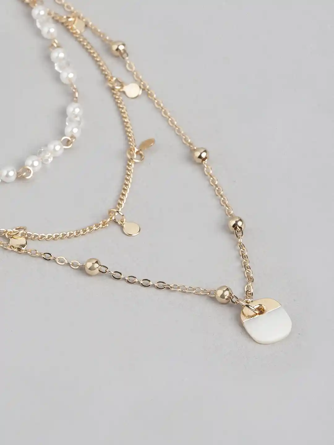 Buy Forever New Gold-Plated Pearl Layered Necklace Necklace and