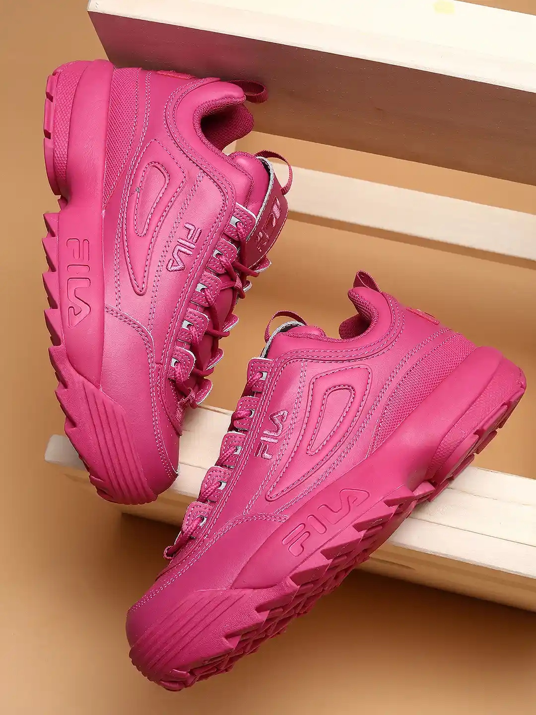 Pink Difference Between Disruptor And Disruptor FILA Women