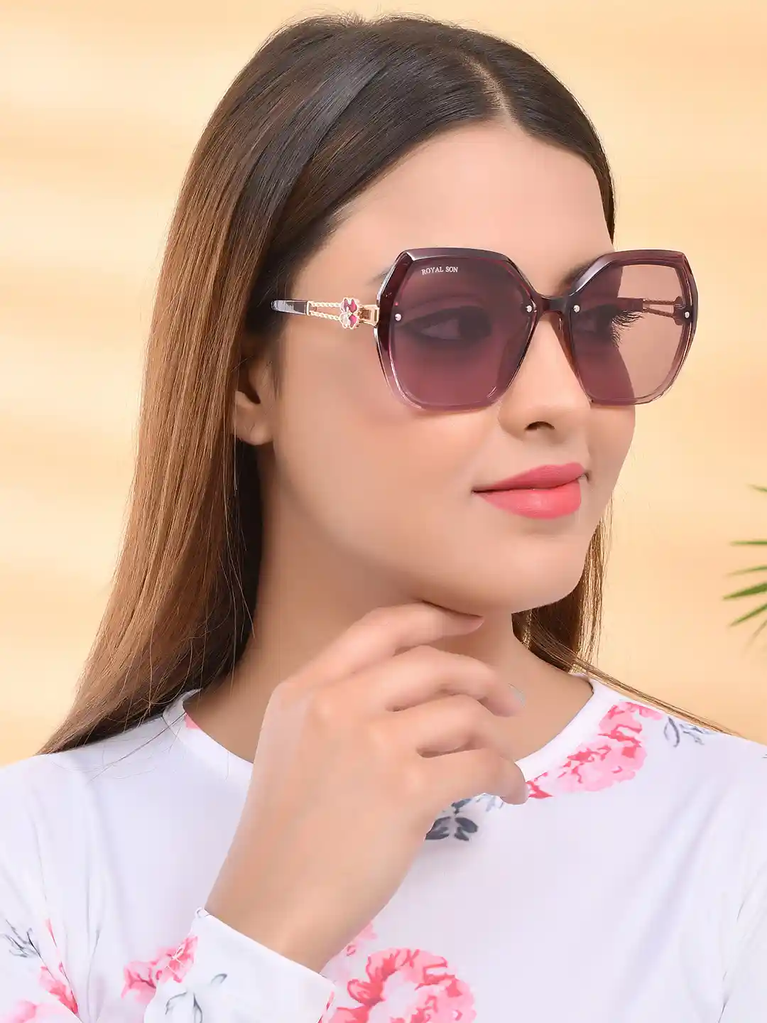 ROYAL SON Women Oversized Sunglasses With UV Protected Lens-CHIWM00115-C5