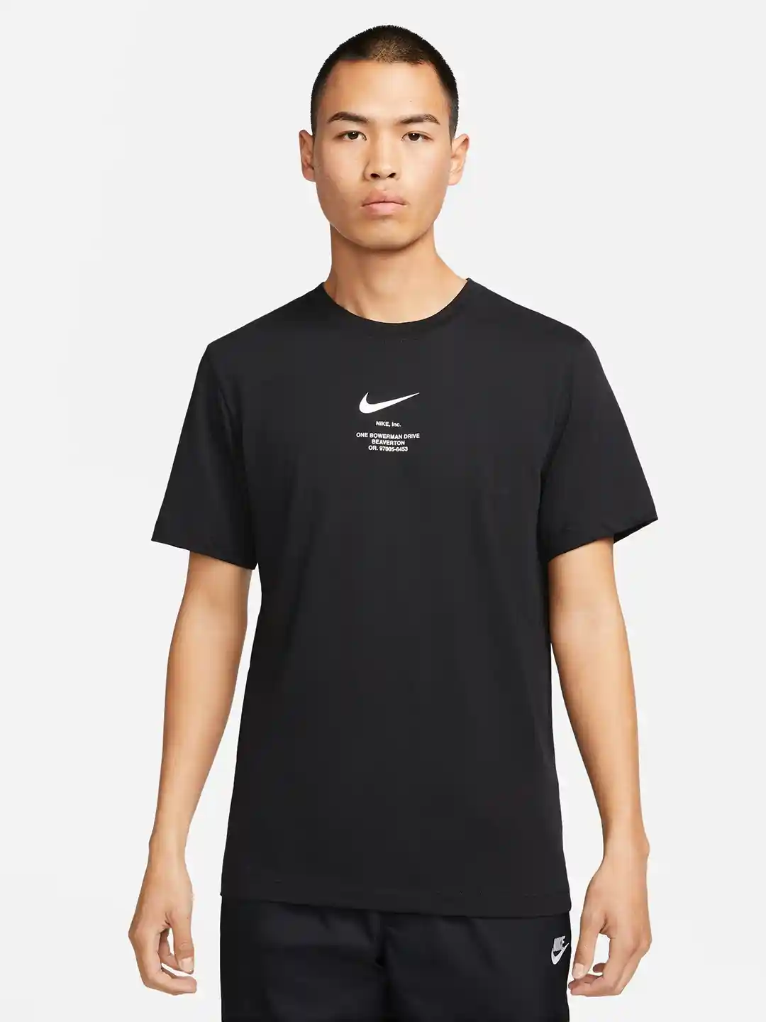 Buy Nike Men Pure Cotton Swoosh Brand Logo Printed Sports T-shirt