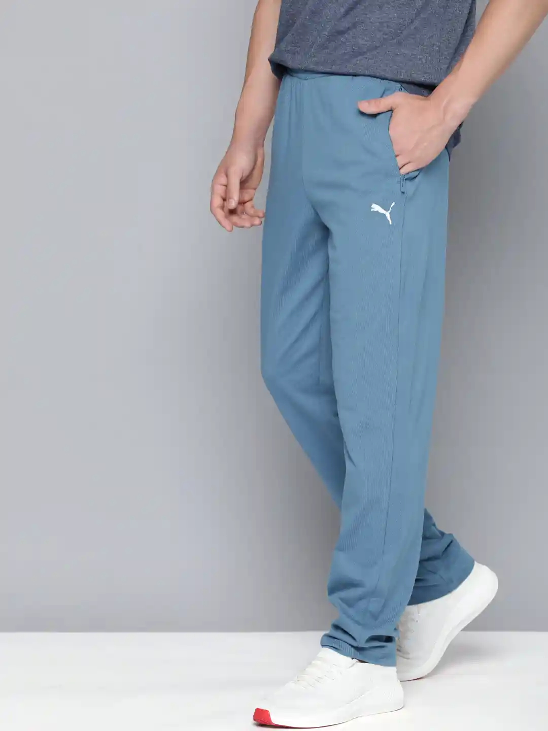 Buy Puma Men Pure Cotton Regular fit Regular Fit Zipper Knitted Jersey  Outdoor Track Pants - Track Pants for Men 22109350 | Myntra