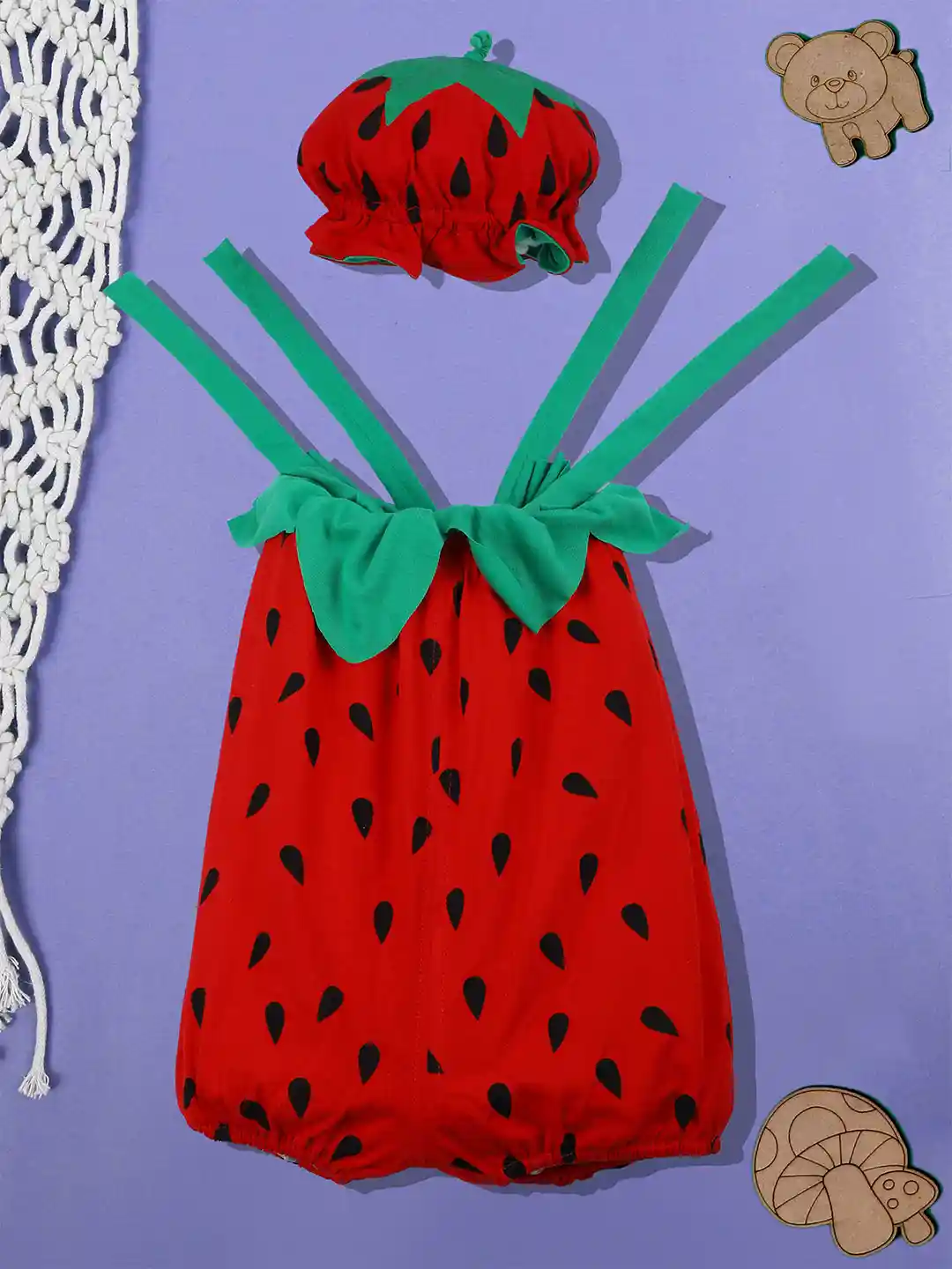Buy Baby Moo Infant Watermelon Dress with Cap Dresses for Girls - Main Image