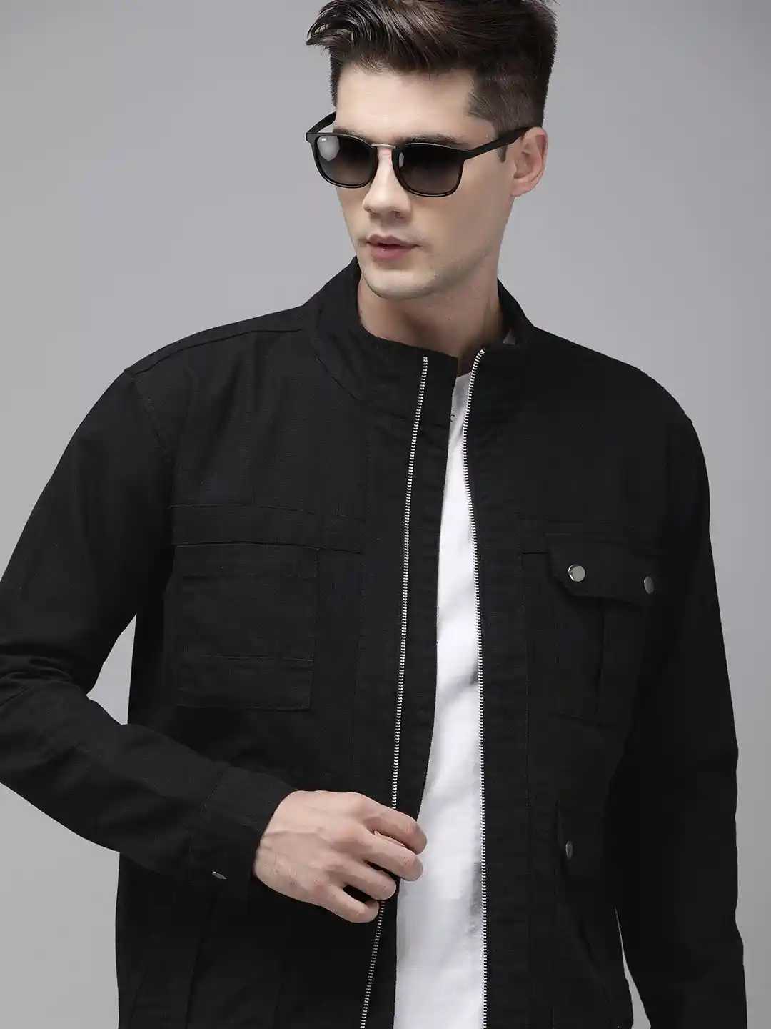 Buy VOXATI Stand Collar Denim Jacket Jackets for Men 22132724