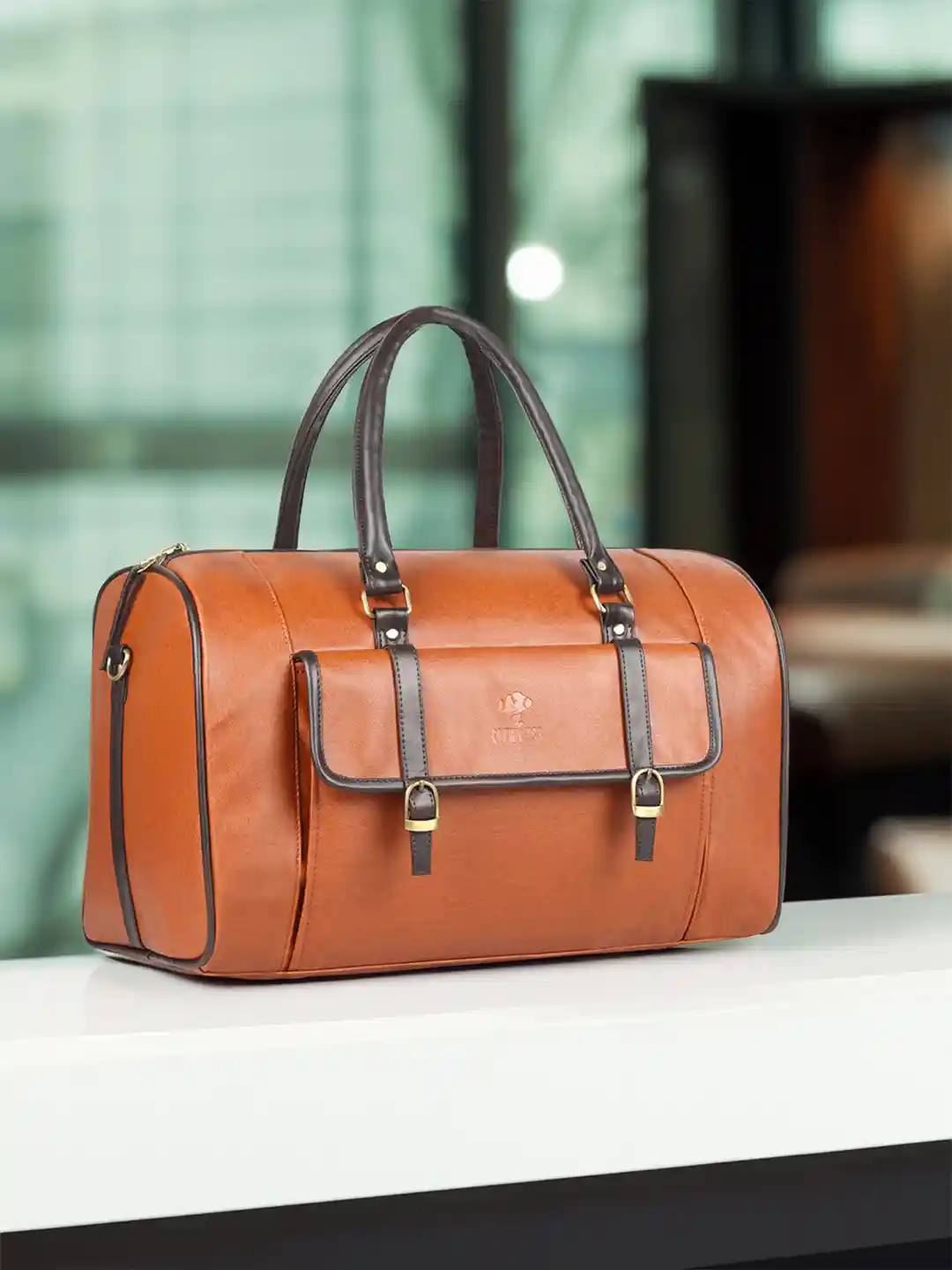 Buy THE CLOWNFISH Arlo Faux Leather Duffel Bag Duffel Bag for