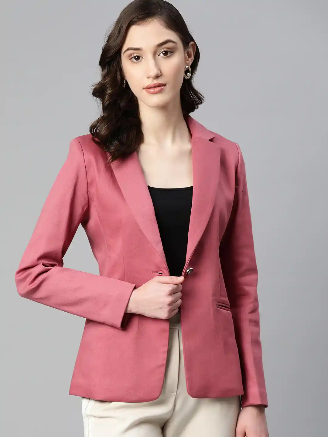 Buy Purple State Women Slim-Fit Single-Breasted Casual Blazer