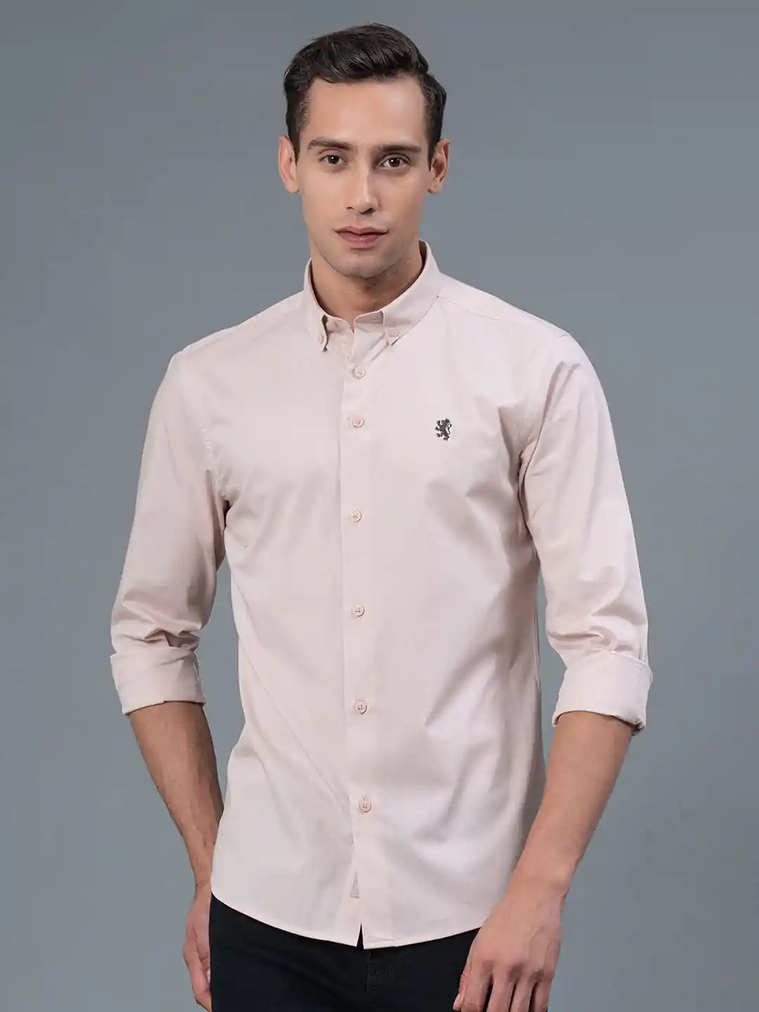 Red Tape Button Down Collar Cotton Casual Shirt