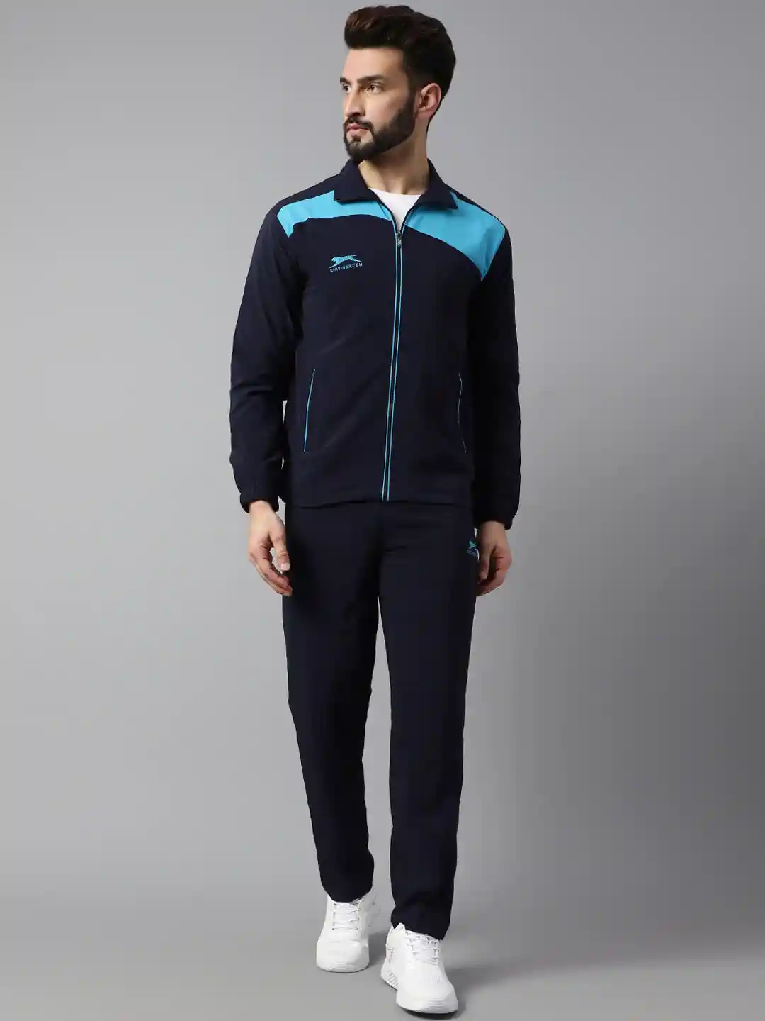 Buy Shiv Naresh Men Colourblocked Cotton Tracksuits Tracksuits