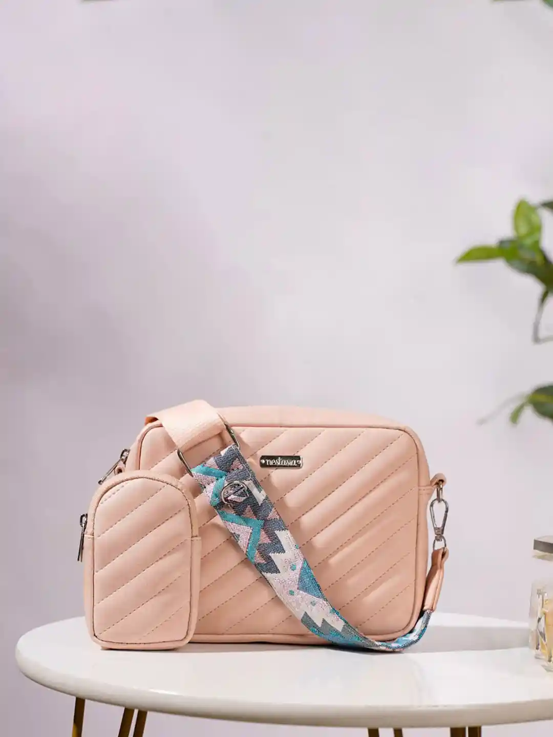 Nestasia Women Crossbody Bag With Detachable Sling Strap