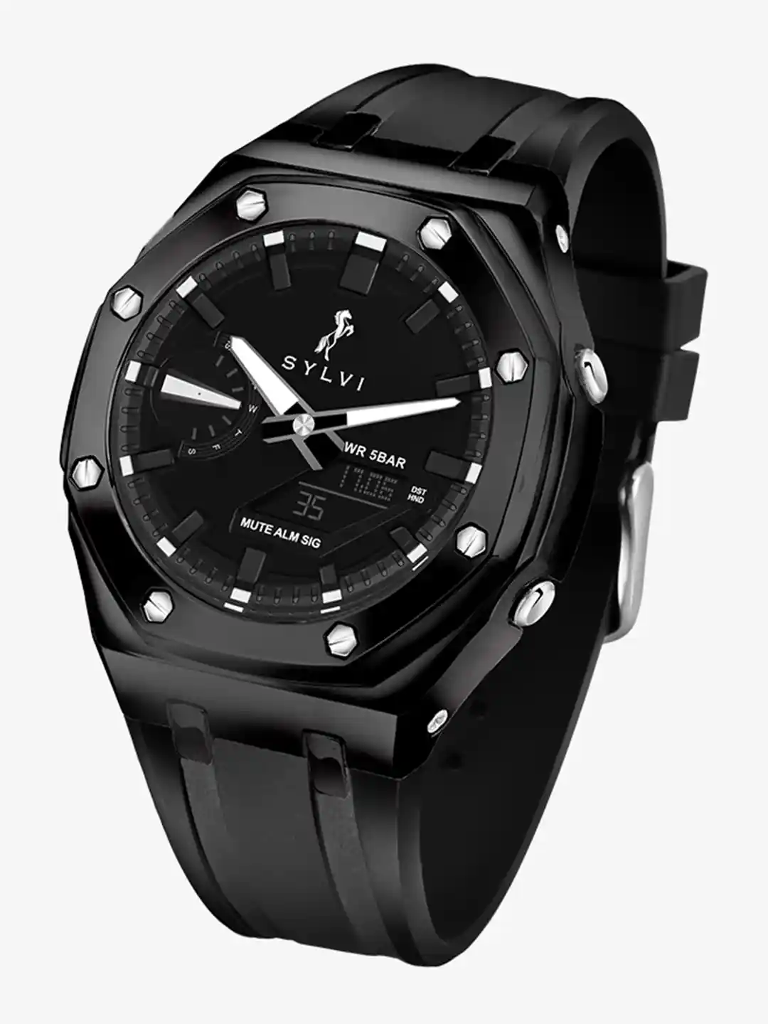 Buy Sylvi Men Patterned Dial Straps Analogue and Digital Multi