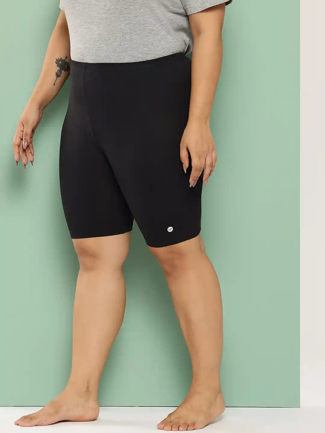 Leading Lady Plus Size Women High-Rise Pure Cotton Lounge Shorts