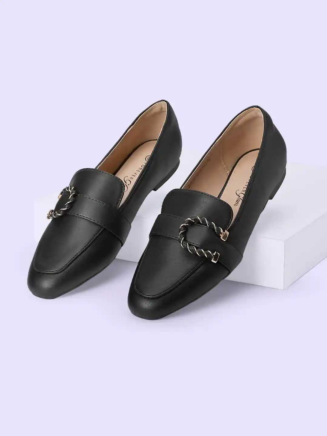 Buy Forever Glam by Pantaloons Women Pointed Toe Slip-On Loafers