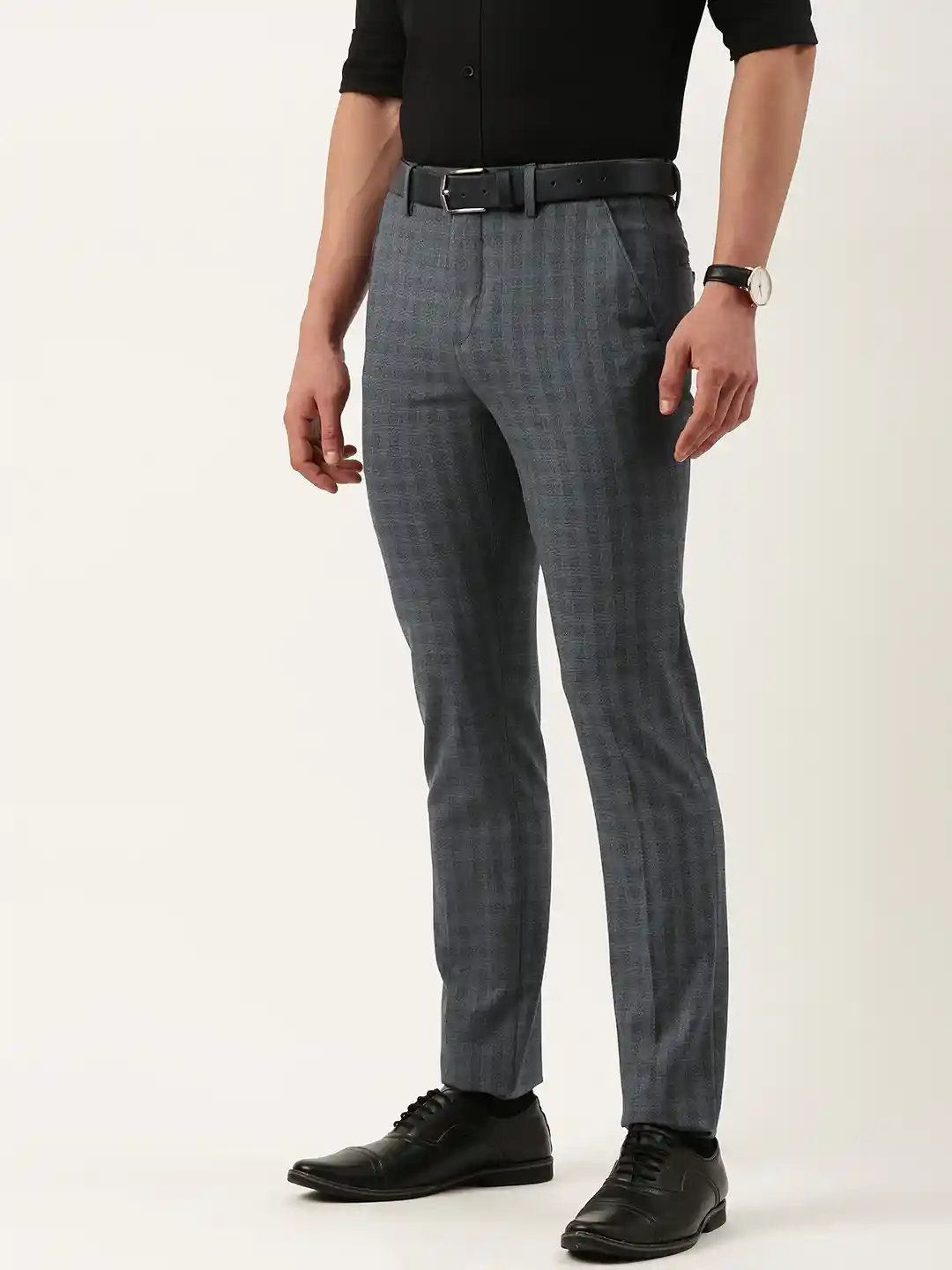 Check Suit Trousers Checkered Skinny Trousers Peter England
