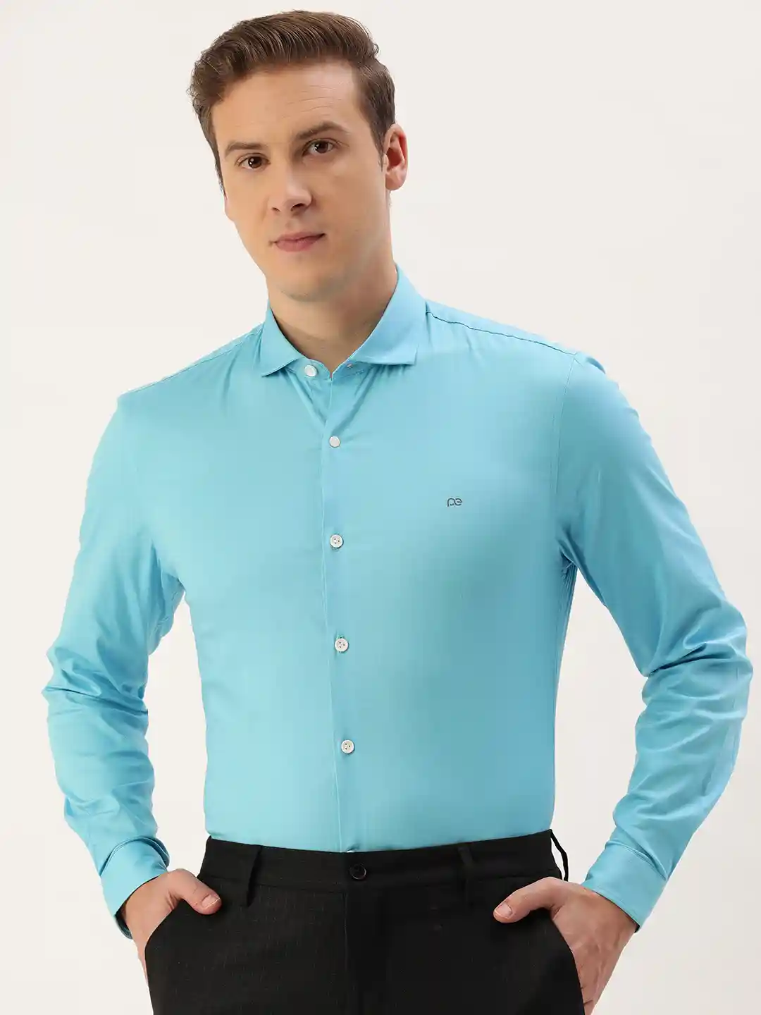 Buy Peter England Classic Slim Fit Knitted Semiformal Shirt