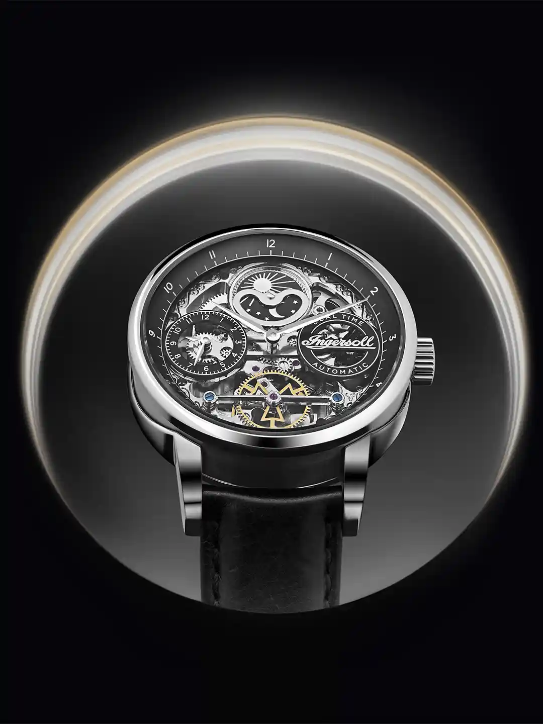 Ingersoll The Jazz Men Leather Straps Analogue Automatic Motion Powered  Watch I07701