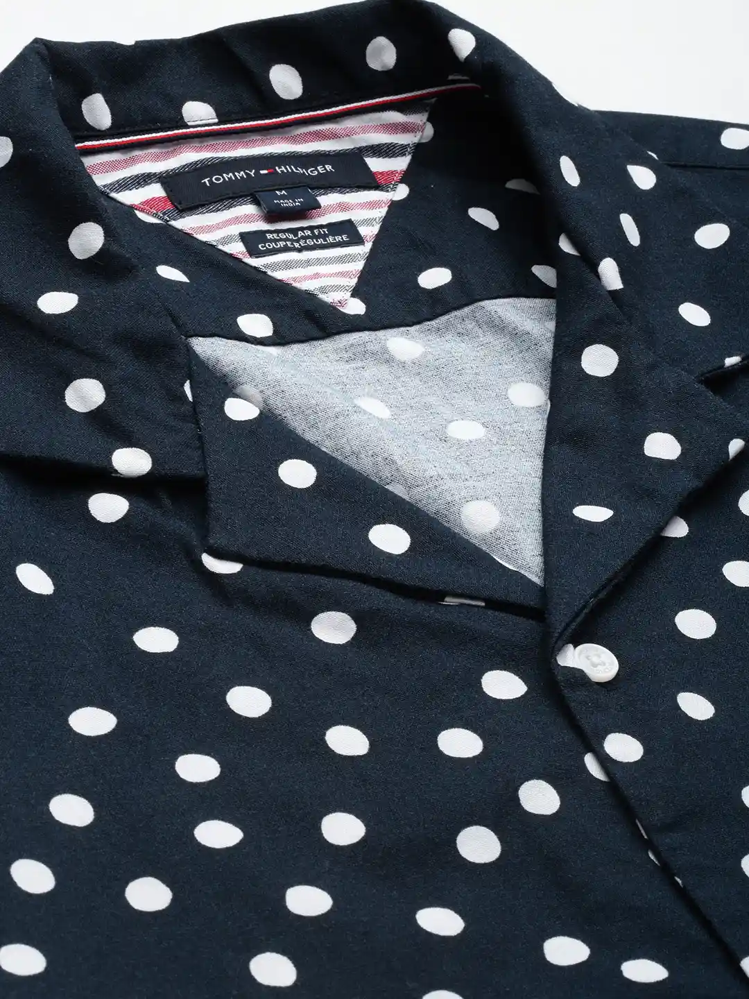 Buy Tommy Hilfiger Men Pure Cotton Polka Dot Printed Casual Shirt