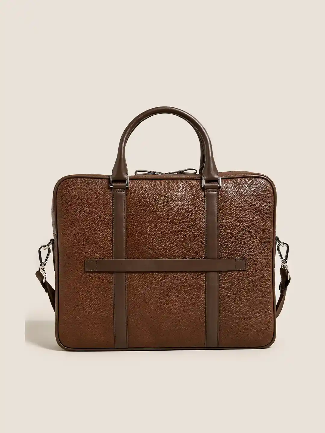 Buy Marks Spencer Men Textured Leather Laptop Bag Laptop Bag