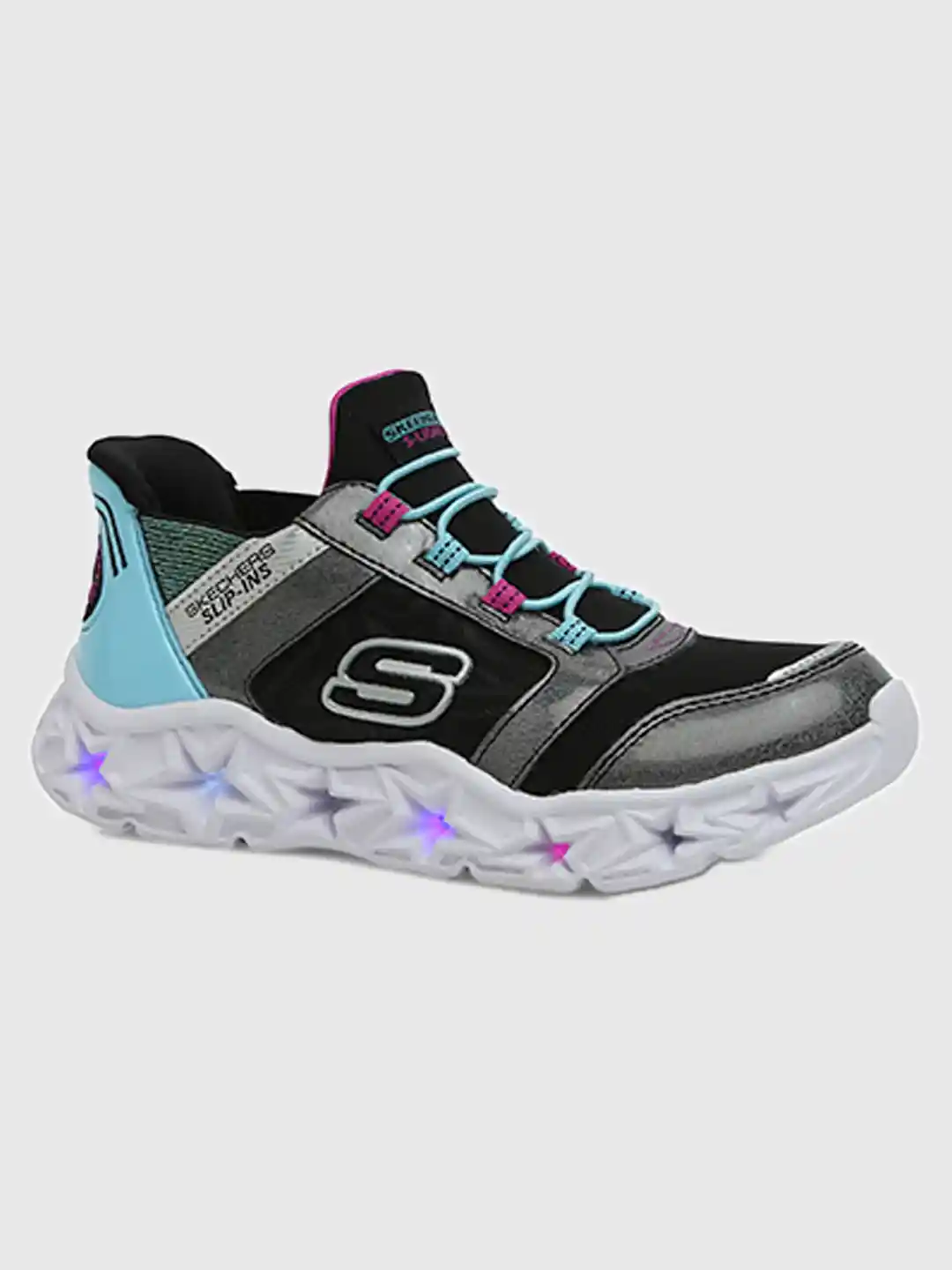 Skechers Girls GALAXY LIGHTS BRIGHT COSMIC Slip Ins Casual Party Sneakers