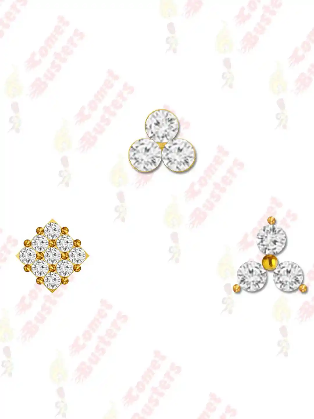 Buy Comet Busters Self Adhesive Stone Studded Nose Studs Nosepin
