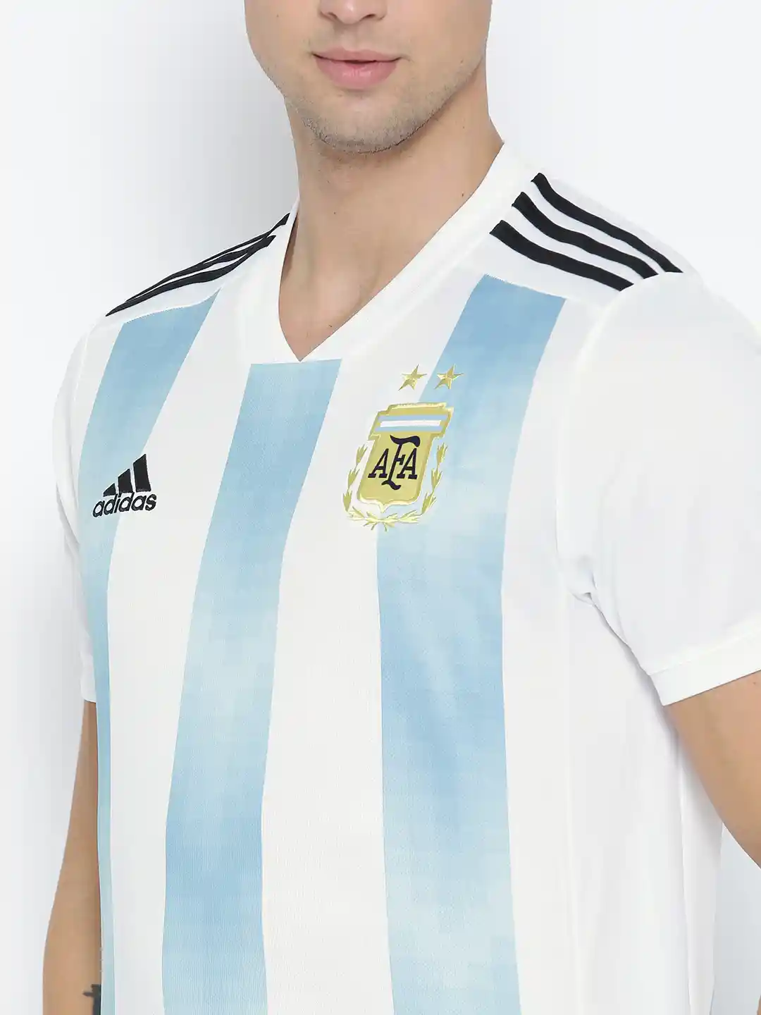 Buy ADIDAS Men White Blue Argentina Stadium Home Football Jersey