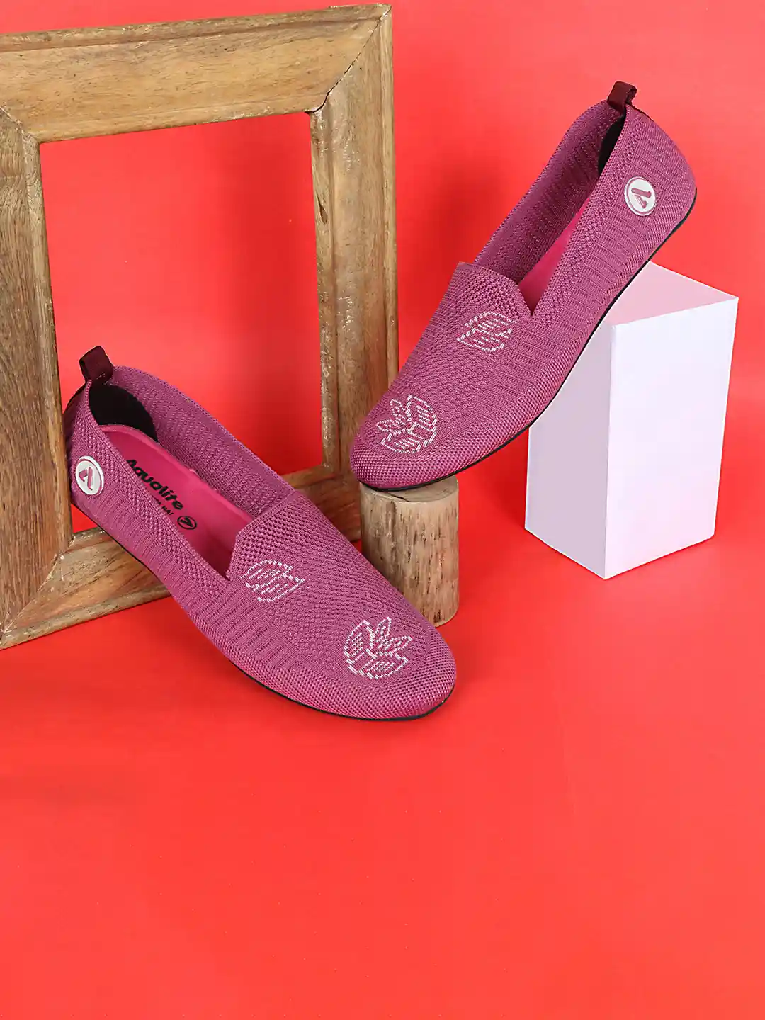 Buy Aqualite Women Woven Design Slip-On Sneakers Casual Shoes