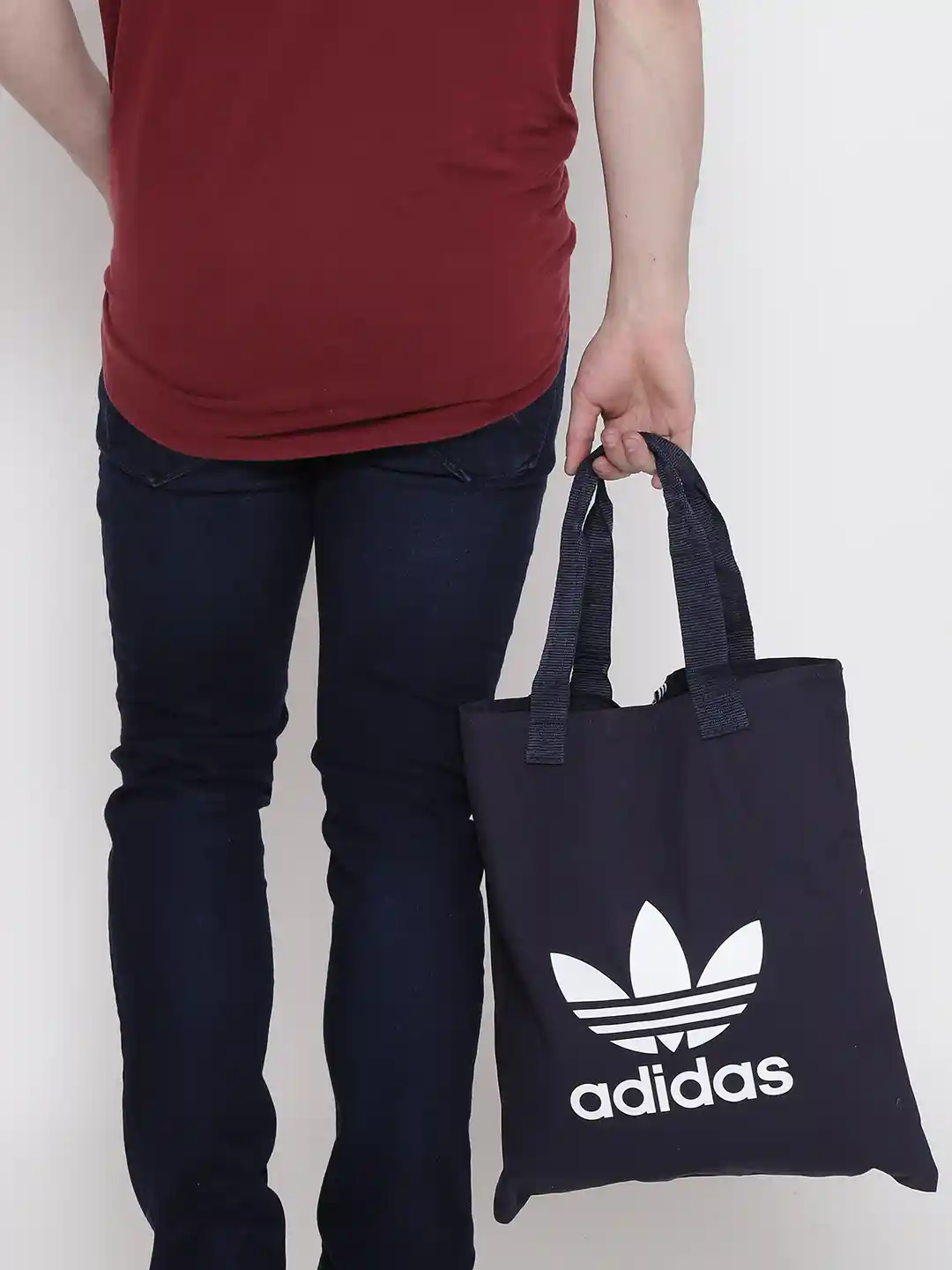 Buy ADIDAS Originals Navy Logo Print Tote Bag Handbags for