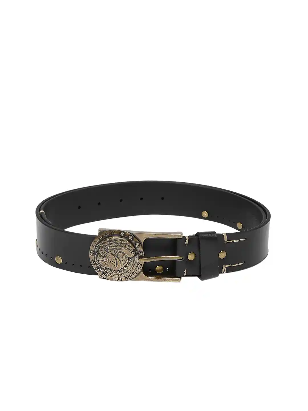 Buy Ed Hardy Men Black Embellished Belt Belts for Men 2238742 - Main Image
