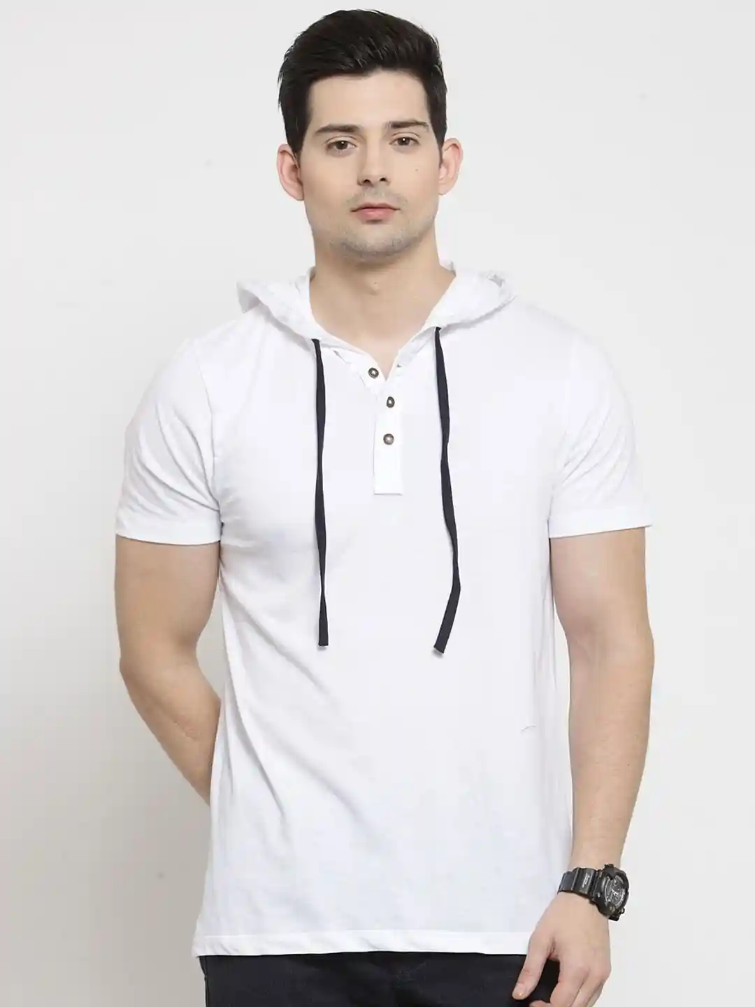 Kalt Short Sleeves Hooded T-shirt
