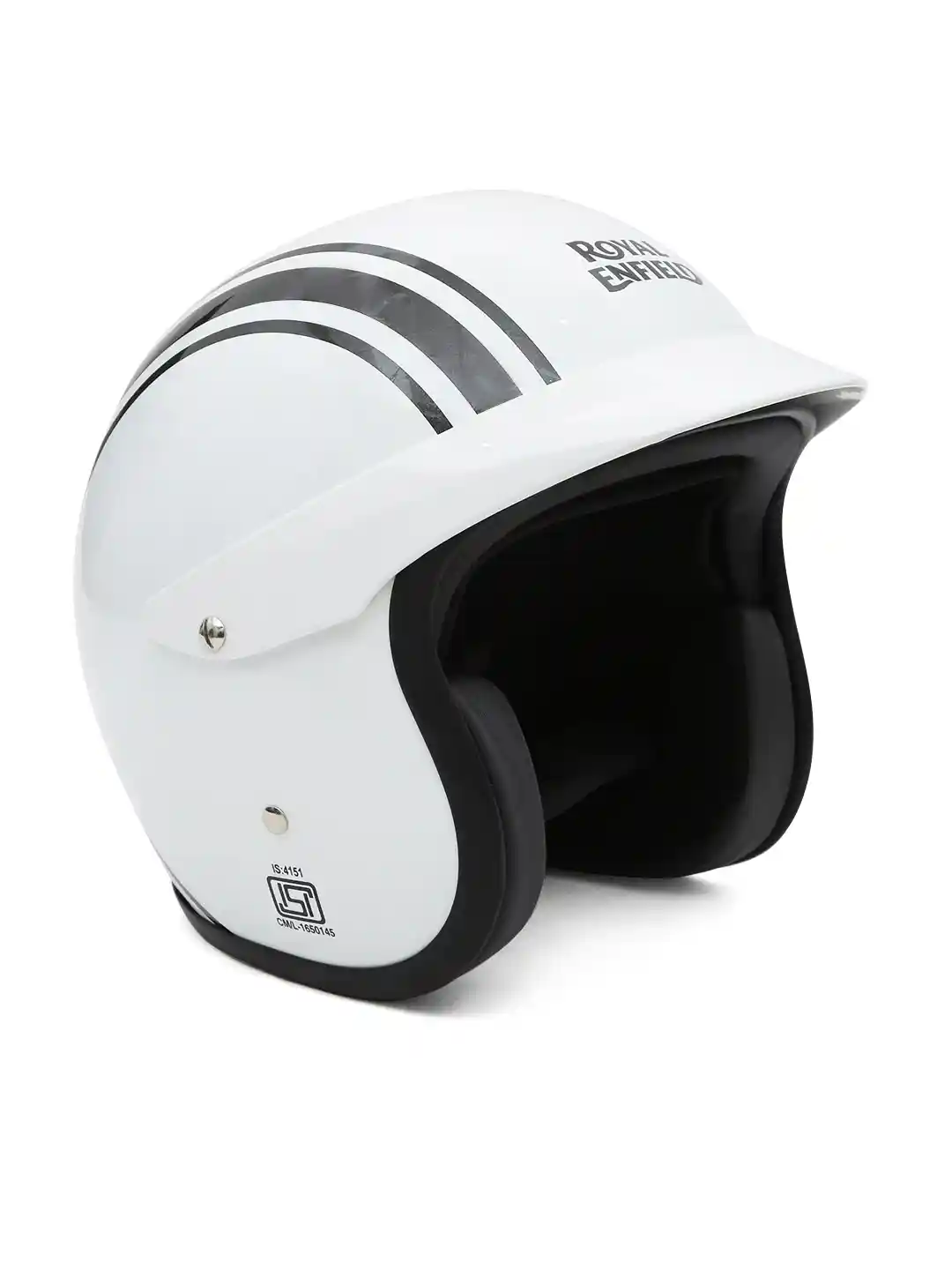 Buy Royal Enfield Unisex White Black Printed Open Face Helmet