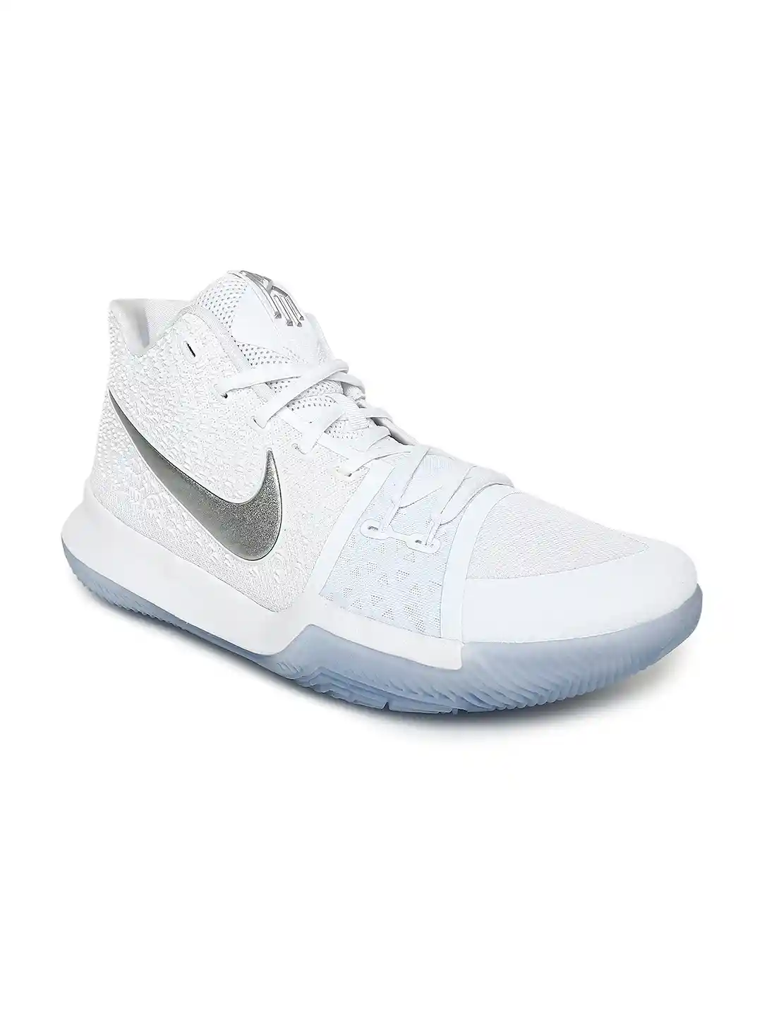 Nike Men White Textile Mid-Top KYRIE Basketball Shoes