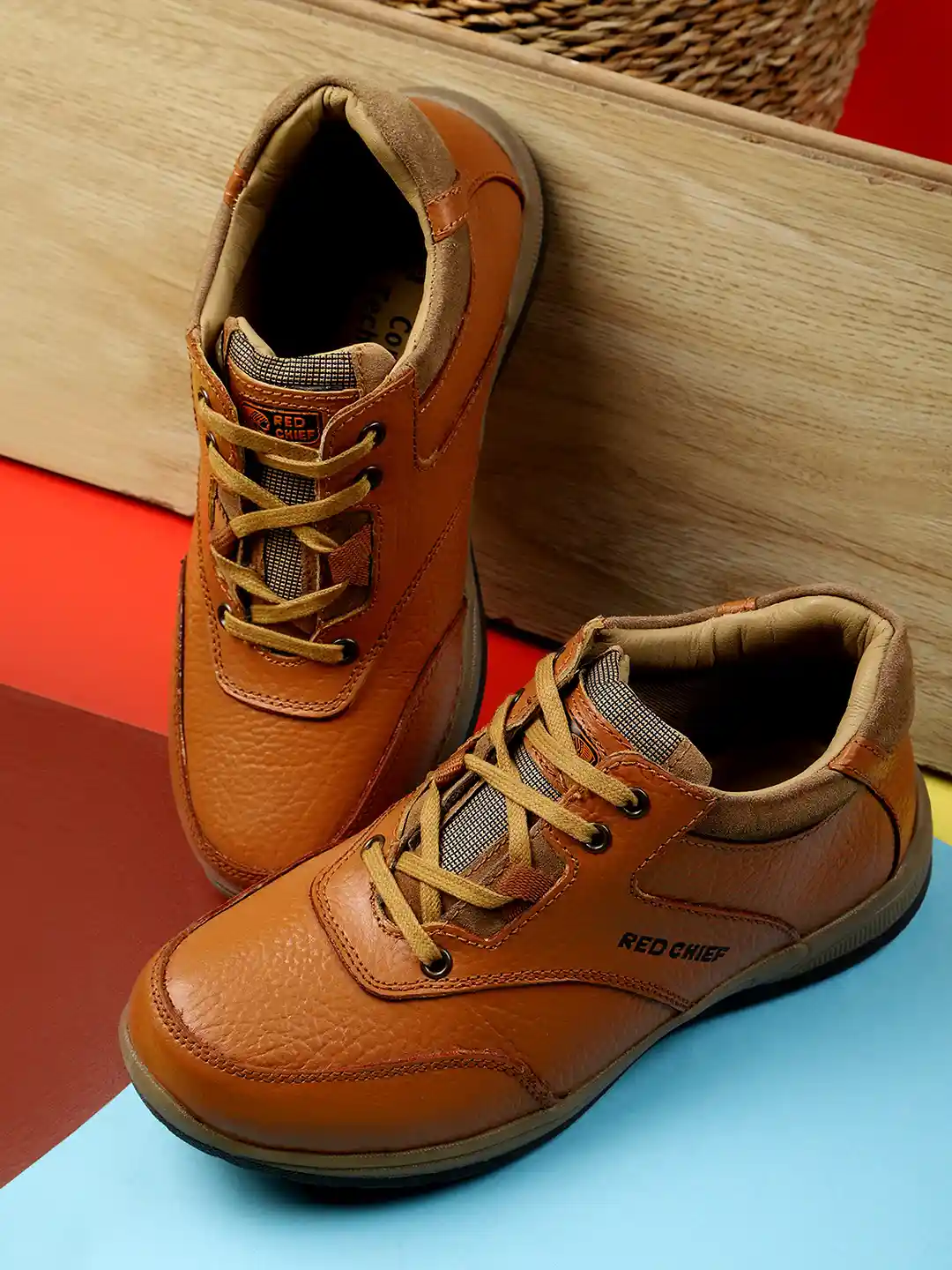 Buy Red Chief Men Tan Leather Casual Sneakers Casual Shoes for - Main Image