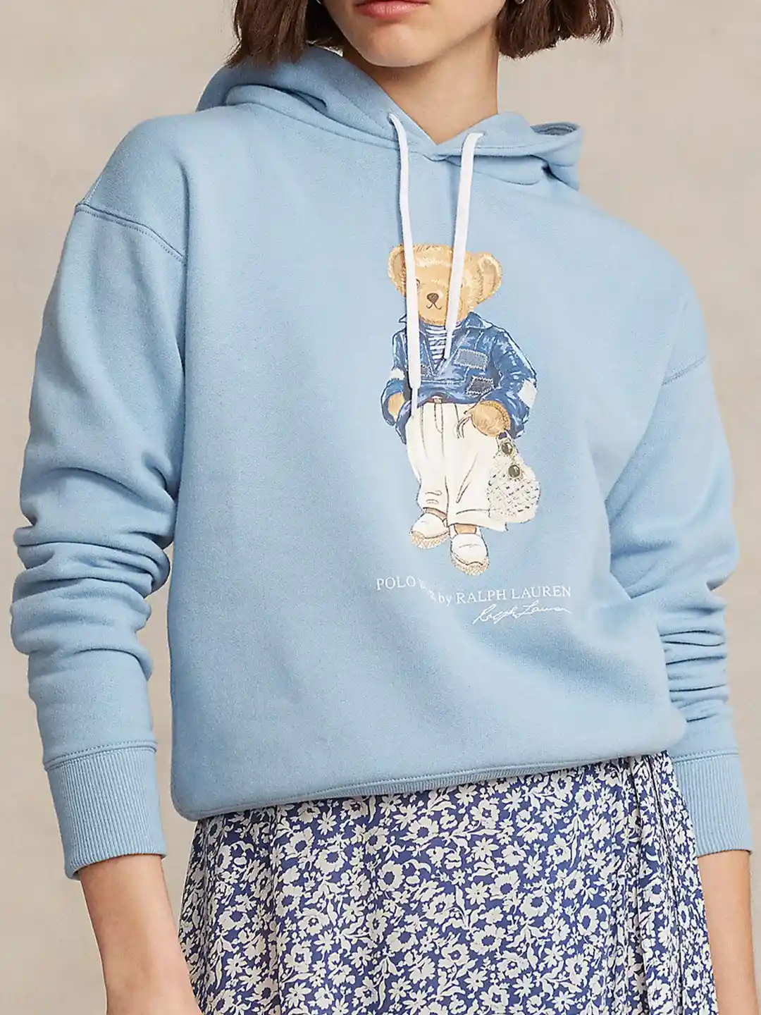 Buy Polo Ralph Lauren Polo Bear-Printed Pure-Cotton Fleece Hoodie