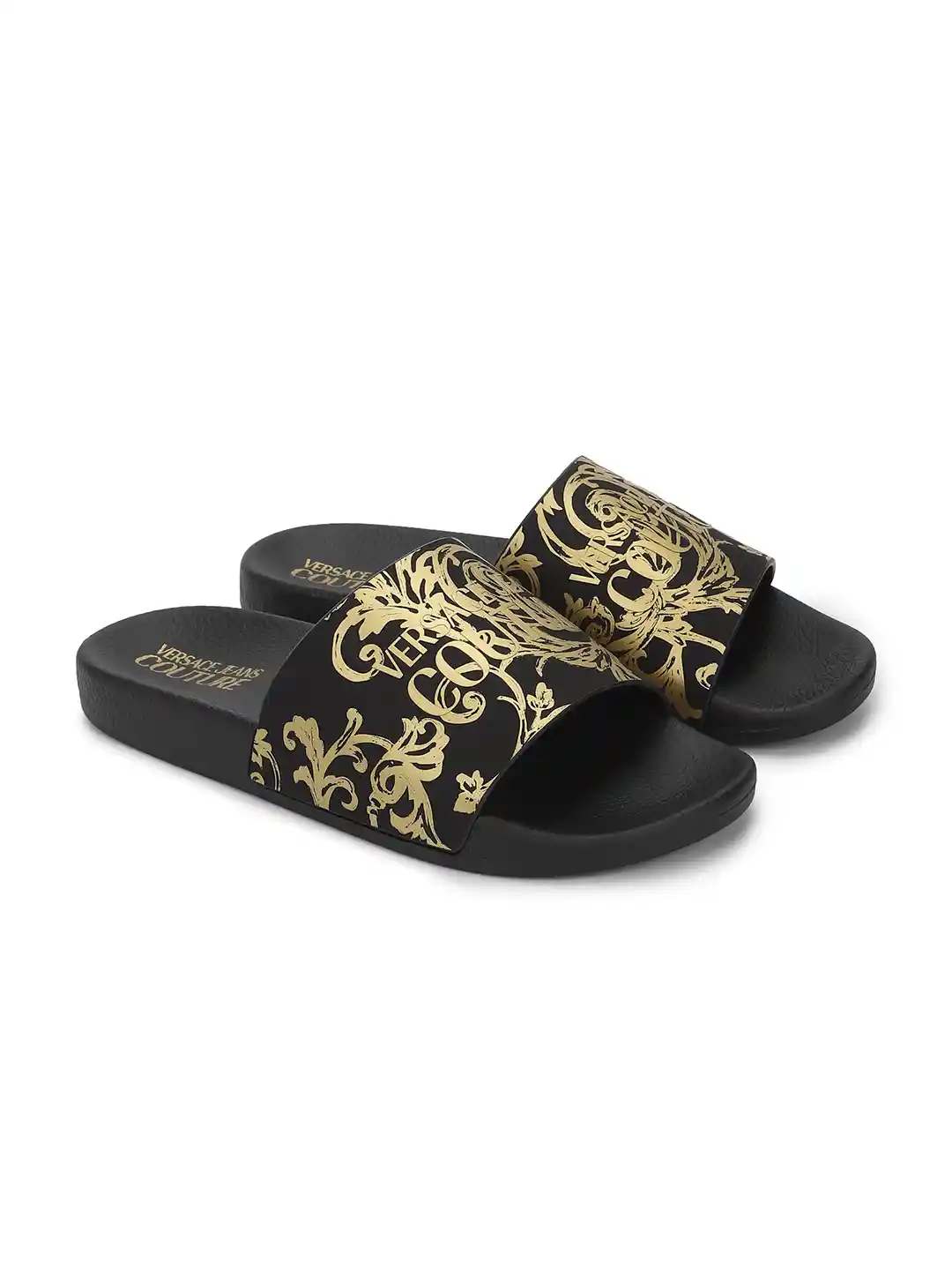 Buy Versace Jeans Couture Women Baroque VJC Printed Sliders Flip
